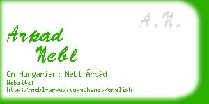 arpad nebl business card