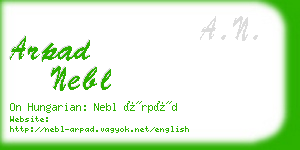 arpad nebl business card